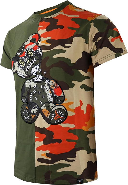 Camisetas masculinas hipster hip-hop urbano com desenhos de animação